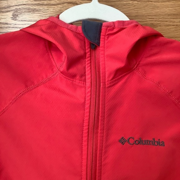 COLUMBIA Sweet As Softshell Coral Hooded Jacket Size S - Picture 4 of 16